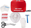AED First Kit with CPR, Gloves, Razor, Scissors, Gauze Pads, and Cleansing Wipes for AED Training