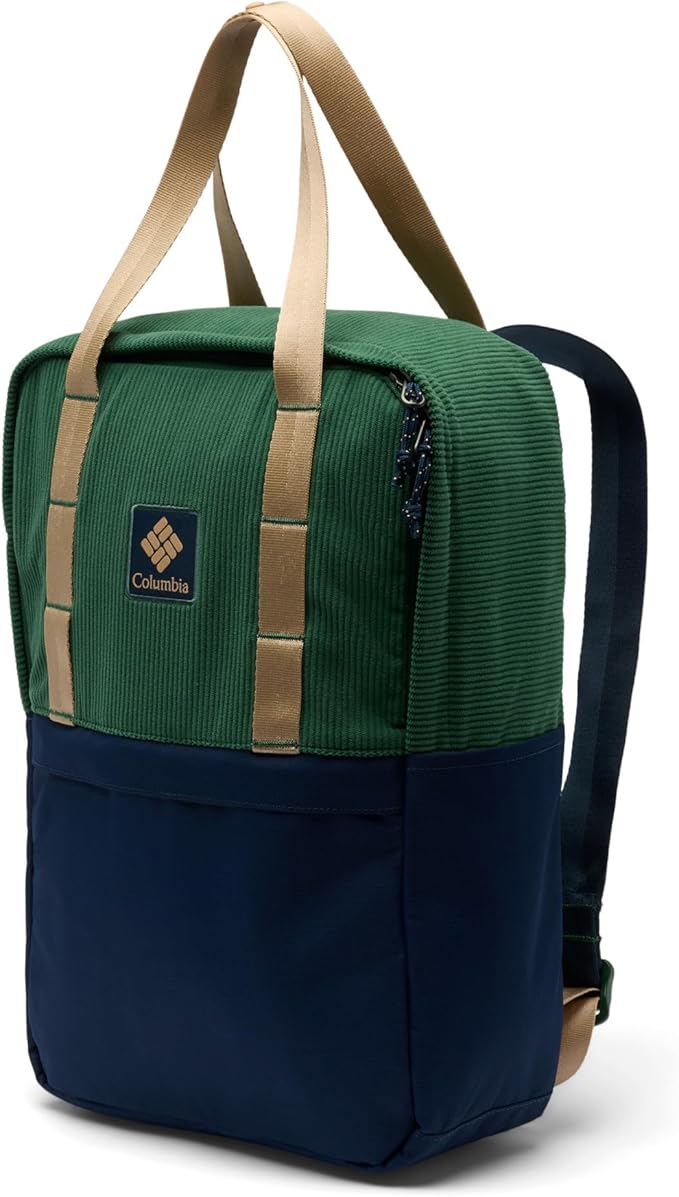 Columbia Unisex Trail Traveler 18L Backpack, Rain Forest/Collegiate Navy, One Size