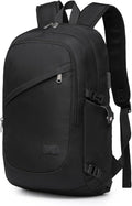 Kono Travel Laptop Backpack with USB Charging Port, Business Anti Theft Slim Sturdy Personal Item Bag, Water Resistant College Computer Daypack for Men & Women Fits 15.6 Inch Notebook, Black