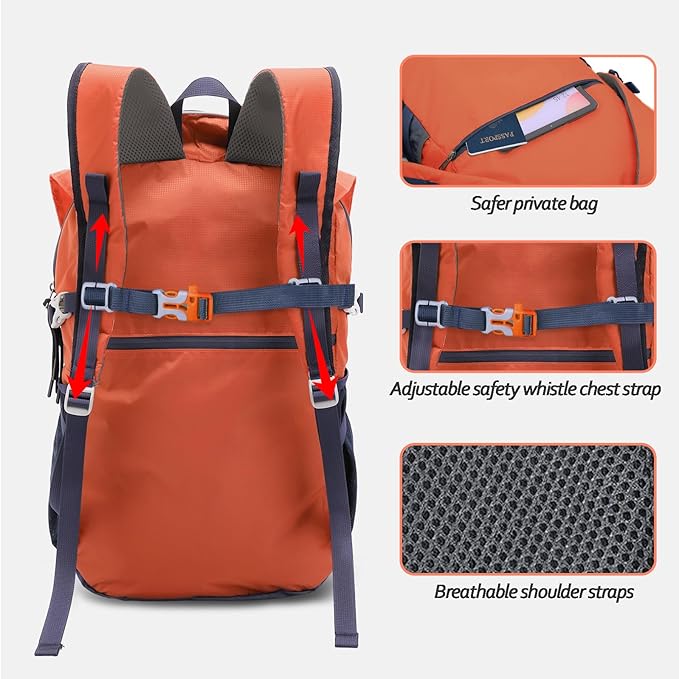 Seektop Ultra Lightweight & Packable Hiking Backpack 20L,Water-Resistant Foldable Daypack for Men Women, Compact for Hiking,Travel,Outdoor