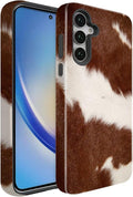 Compatible for Samsung Galaxy S26 5G Case, Dual Layer Heavy Duty 2 in 1 Shockproof Protective Phone Case,Western Cowhide Print Luxury Design