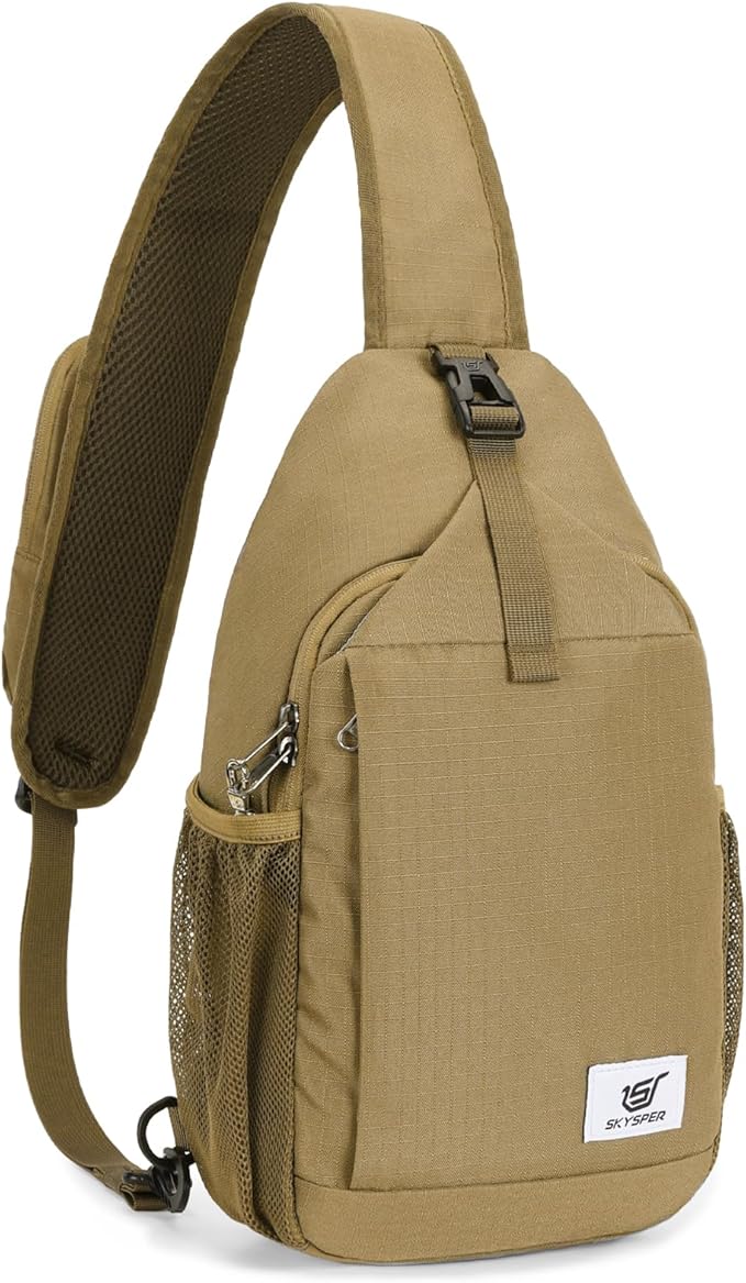 SKYSPER Sling Bag RFID Cross Body Bag Recycled Crossbody Backpack Travel Daypack