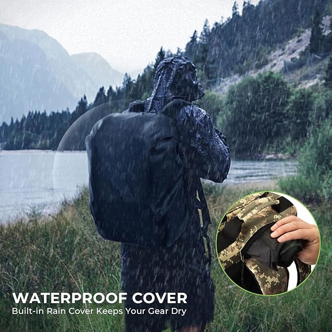 KastKing Bait Boss Fishing Tackle Backpack with Rod Holders-4 Tackle Boxes-Rain Cover,45/43L Large Storage for Fishing Gear