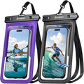 Rynapac Waterproof Phone Pouch - 2 Pack, IPX8 Waterproof Phone Case with Lanyard for iPhone 17 16 15 Pro Max, Cell Phone Dry Bag for Beach Vacation Travel Cruise Essentials, Touch Screen, Up to 8.5"