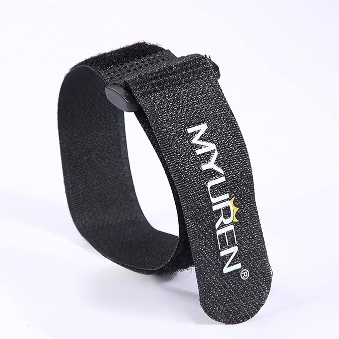 1"x 12"-12 Pack Reusable Fastening Cable Straps with Buckle Adjustable Hook and Loop Securing Strap Multi-Purpose Cinch Strap for Cord Management