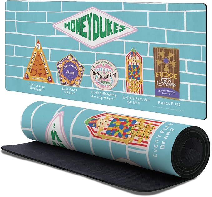 Head Case Designs Officially Licensed Harry Potter Honeydukes Graphics 37.4 x 15.75 x 0.16 inches (900 x 400 mm) - XL Gaming Office Desk PC Keyboard Mouse Mat Pad