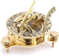 Vintage Brass Sundial Compass, Antique Style Maritime Navigation Instrument, Collectible Watch, 3 inch, Unique Gift for Men, Women