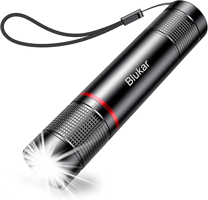 Blukar Flashlight Rechargeable, High Lumens Flashlight, Super Bright Small LED Flash Light- Zoomable, Adjustable Brightness, Long Lasting for Camping, Outdoors and Home Emergency