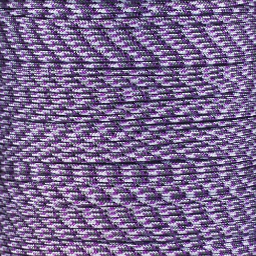 Paracord Planet 95lb Paracord – 1 Strand Type I Parachute Cord for Outdoors and DIY – Purple Camo (50 ft)