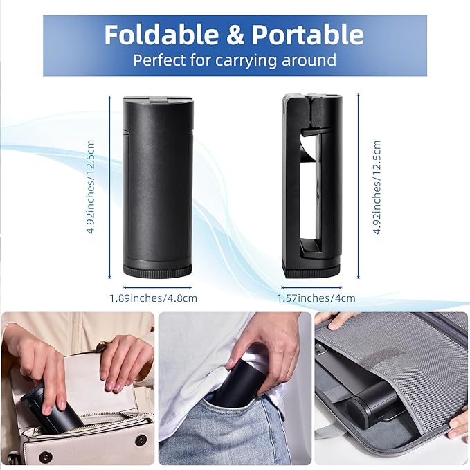 Universal Handfree Tablet Mount with 360 Degree Rotation, Compatible with 4-10" Smartphones & Tablets, Portable Travel Must Haves for Plane Tray Table, Home, Kitchen, Office, Outdoor