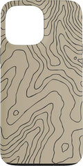 Coyote Country Guide Lines Topographical Contour Map Case for iPhone 13 Pro Max
