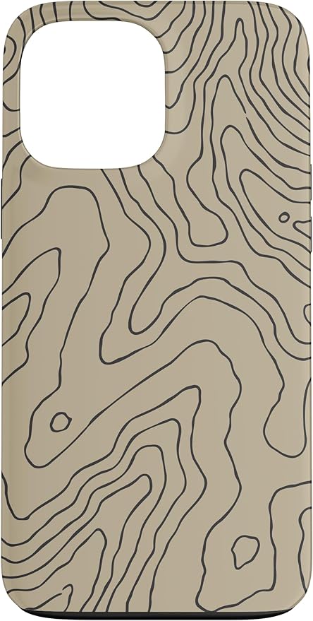 Coyote Country Guide Lines Topographical Contour Map Case for iPhone 13 Pro Max