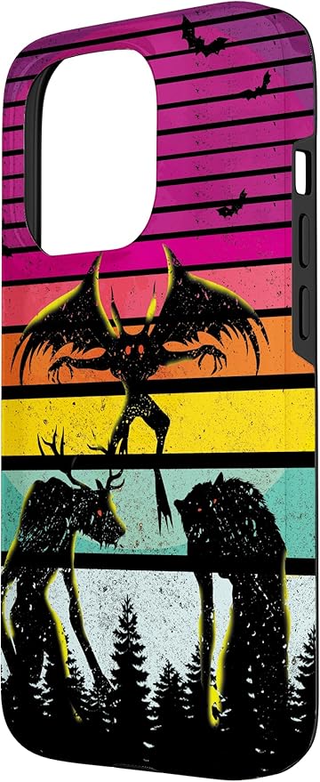 Cryptkin Cute Mothman Cryptid Map Case for iPhone 15 Pro