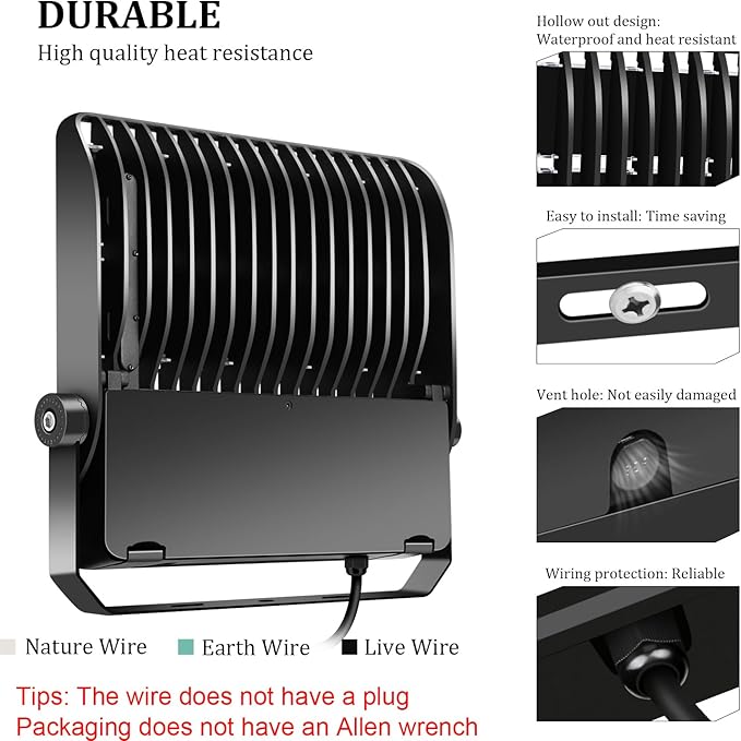 36000LM LED Stadium Flood Light Commercial 1500W Equivalent LED Arena Lighting Wall Mount Floodlights Outdoor 5500K 85-277V Waterproof 240W Shoebox Fixture for Court,Street,Yard 3 Pack
