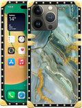 Compatible with iPhone 14 Pro Max Case, Golden Texture Marble Veining Luxury Golden Decoration for Girl Women Soft TPU Shockproof Protective Hard PC Back for iPhone 14 Pro Max