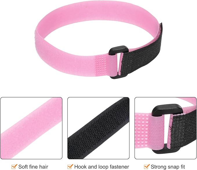 MECCANIXITY 5Pcs Reusable Battery Tie Down Straps,0.8x16" Pink Nylon Multipurpose Battery Hold Down Adjustable Cinch Strap Hook Loop Fastening Tie for Quadcopters FPV RC Drone Boat Car