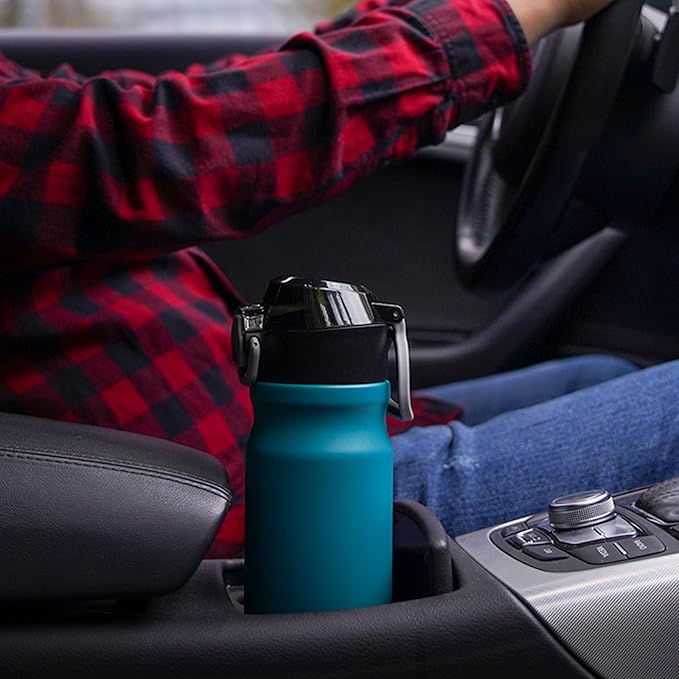 BJPKPK Stainless Steel Insulated Water Bottle with Straw Lid 25oz Reusable Metal Thermal Flask Bottles Keep Cold and Hot,Laguna