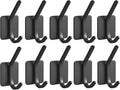 Paoli Heavy Duty Self Adhesive Hooks - Sturdy self Adhesive Hooks for Home, School and Office Easy to fit and Remove,with a Maximum Load Capacity of 30lb(Black 10PC