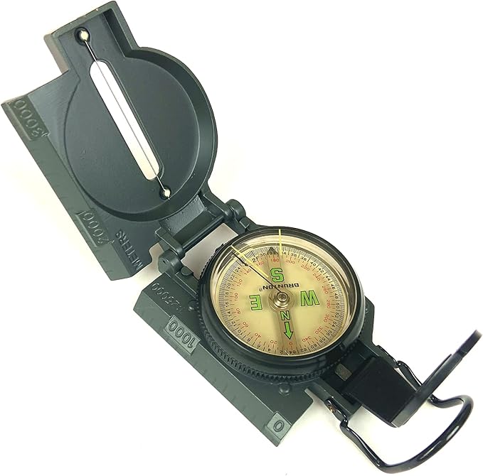 Land Nav Kit with Lensatic Compass, Protractor, Pace Counter & Map Markers