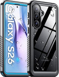 Temdan Designed for Samsung Galaxy S26 Case Waterproof, Built-in Lens & Screen Protector Military Shockproof Dropproof IP68 Underwater Full Body Phone Case for Galaxy S26 5G 6.3"-LightBlue (2026)