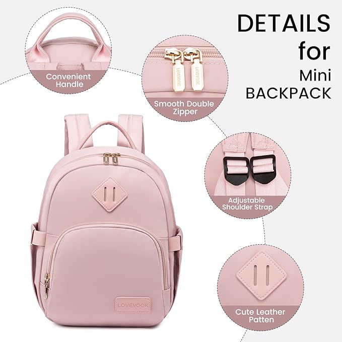 LOVEVOOK Mini Backpack for Women Light Weight Small Waterproof Backpack Purses Daily Backpack… | Light Weight