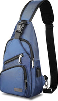 AMJ Crossbody Sling Bag Men Women, Casual Shoulder Backpack, Chest Daypack Satchel for Hiking Travel