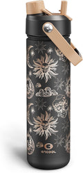ENCOOL Insulated Water Bottle with Straw Stainless Steel Water Bottle, Leak-Proof, BPA-Free, Double Wall Vacuum Keeps Cold for 24 Hours for Sports, Travel, School (26 oz, Solar Veil)