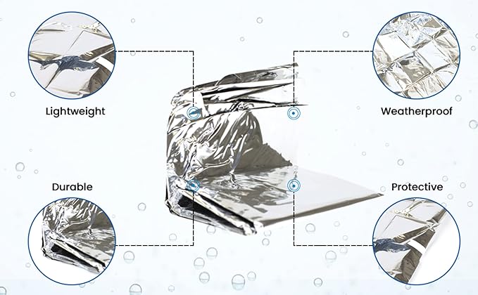 Primacare CB-6835-CS Pack of 12 Sterile Foil Baby Bunting Blankets for Newborns and Infants, Disposable Emergency Heat Saving, 30" x 17"