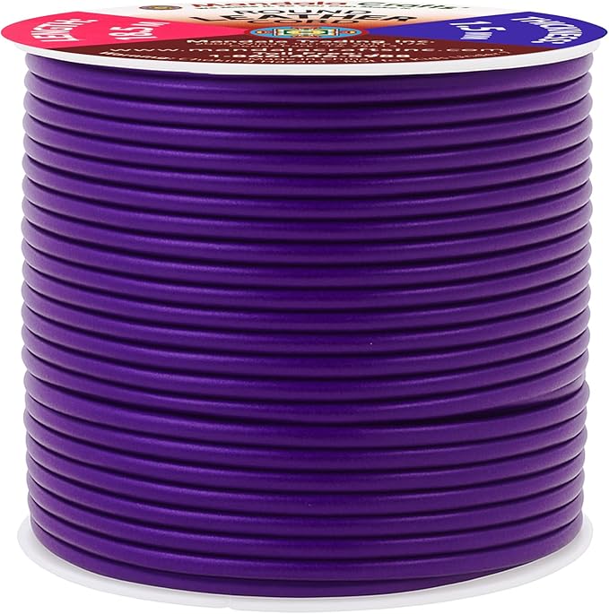 Mandala Crafts Round Genuine Purple Leather Cord for Jewelry Making – 1.5mm Cowhide Leather Rope String Lace for Kumihimo – 20 Yards Cowhide Craft Cording Spool