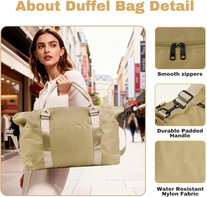 Weekender Duffel Bags for Women， Travel Totes Bag for Airplane Essentials, Overnight Bags for Women with Trolley Sleeve, Large Carry On Hospital Bag for Labor and Delivery, Sport, Gym