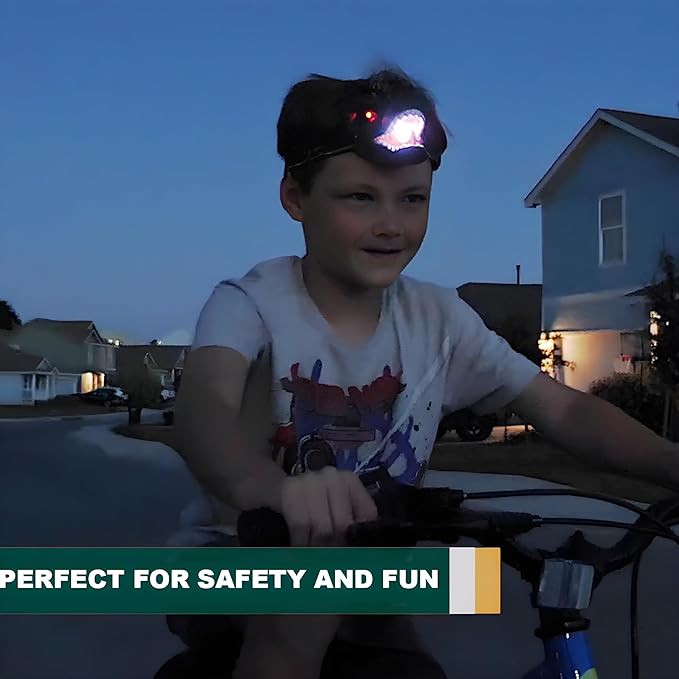 LED Dinosaur Headlamp for Kids, Children's Toy Flashlight T-Rex Dinosaur Toys for Age 3 4 5 6 7 8 9 Years Old Kids, Camping Hiking Gear for Boys Girls