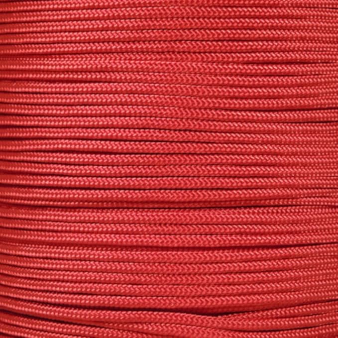 Paracord Planet | Type II Commercial Grade 425 Paracord – 425 LB Tensile Strength W/ 3mm Diameter (Imperial Red, 10 FT)