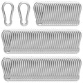 Carabiner, Heavy Duty Galvanized Steel Spring Snap Hook Carabiner Clips with 260LBS Holding Capacity, Ideal for Outdoor, Hammock, Swing and Travel (M6 2.4Inch, 200PCS)