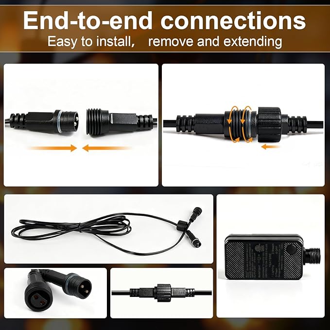 50FT Outdoor String Lights, 15m Waterproof Remote LED Patio Lights with 19+1 S11 Bulbs 10FT Extension Cable, Dimmable Outside Hanging Lights for House, Porch,Yard,Garden,Bistro, Gazebo lighting