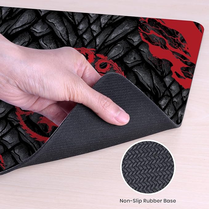 Head Case Designs Officially Licensed HBO Game of Thrones House Targaryen Graphic Art 9.84 x 11.81 x 0.12 inches (250 x 300 mm) - S Gaming Office Desk PC Keyboard Mouse Mat Pad