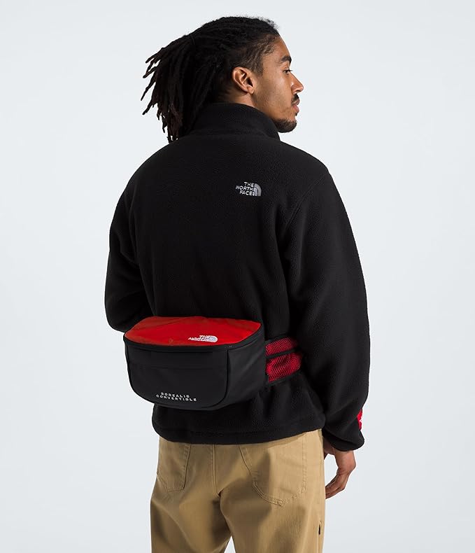 The North Face Borealis Convertible Pack - Commuter Laptop Backpack, Removable Lumbar Pack, Water Repellent Finish, TNF Red/TNF Black, One Size