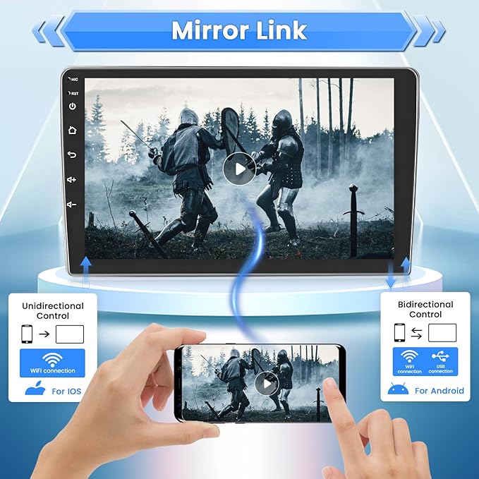 Car Radio for Jeep Compass Patriot 2010 2011 2012 2013 2014 2015 2016: 10.1 Inch Android Touch Screen for Compass Patriot Car Stereo with GPS Navigation/5GHz WiFi/Bluetooth + Backup Camera