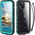 Waterproof Phone Case Compatible with iPhone 13, IP68 Waterproof Shockproof Dust-Proof Phone Case with Built in Screen Protector, Full Body Protective Case (Blue, iPhone 13)