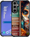 for Samsung Galaxy S24 S25 Plus Case, Sugar Skull Day of Death Halloween Pattern Graphic Design Girl Boy Soft Silicone Hard Acrylic Shock Protection for Samsung Galaxy S24 S25 Plus