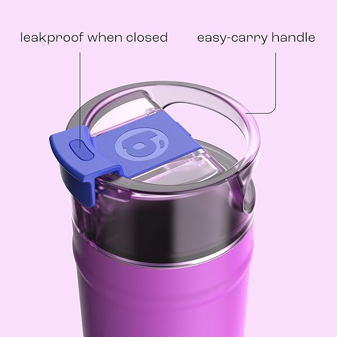 bubba 32 oz Dualsip Insulated Stainless Steel Water Bottle with Straw - Reusable, Leakproof, Lightweight, Dishwasher Safe, Lead-Free and BPA-Free, Moodbooster
