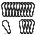 Small Carabiner Clip Hook, 1.97 inch 15 pcs Black Heavy Duty Spring Snap Hook Key Chain, Carabiners Clips for Outdoor Camping, Swing Set, Hammock, Hiking Travel, Fishing, Quick Link Keychain