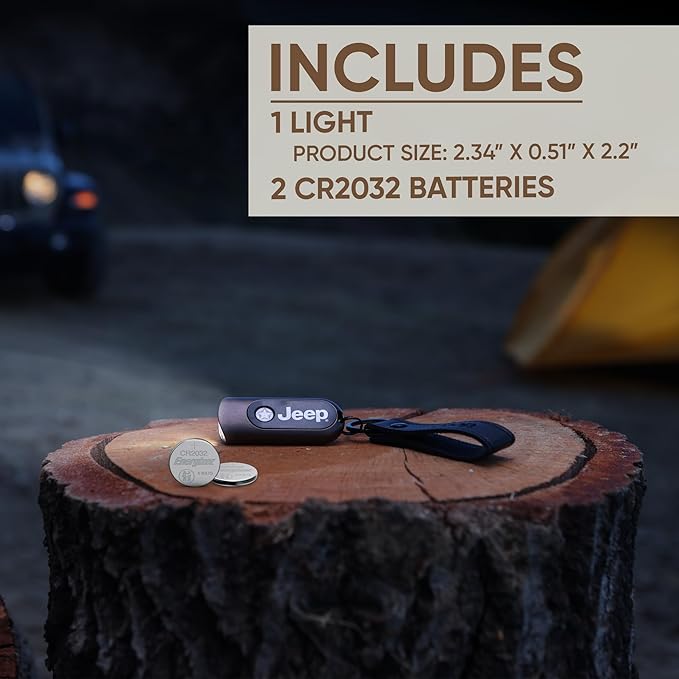 Energizer Jeep Keychain Flashlight, Bright Compact Portable Flashlight Keychain, Touch Tech Auto-Off Feature