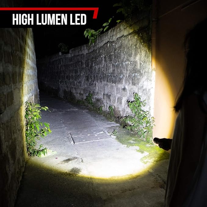 GearLight S1050 LED Flashlight High Lumens - for Camping, Hiking, Dog Walking - Powerful Emergency Flashlights with 3 Modes for Outdoor Use - Bright Flashlight - 2 Pack, (Batteries Not Included)