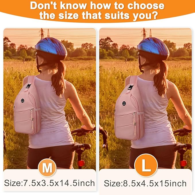 Pritent Crossbody Bags for Women Men Trendy Sling Bag Backpack Casual Chest Bag with Convertible Shoulder Strap