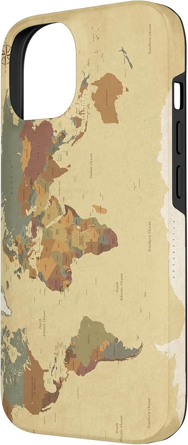 Globe Map Smartphone Cell Cover Gift World Map Pattern Phone Case for iPhone 14