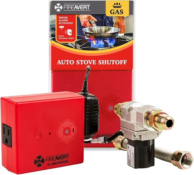 FireAvert-Gas Stove Auto Shut-Off Device (1/2" Pipe Line), Oven Monitoring Solution for Senior Citizen and Elderly Parents, As Seen on Shark Tank