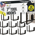 DC Cargo Mall Heavy Duty Hook Hanger E Track Accessories 7.5" Deep (10 Pack) - Garage Wall Mount, Box Truck, Enclosed Trailer, Storage ETrack System - Universal Garage Storage Organizer for Tools