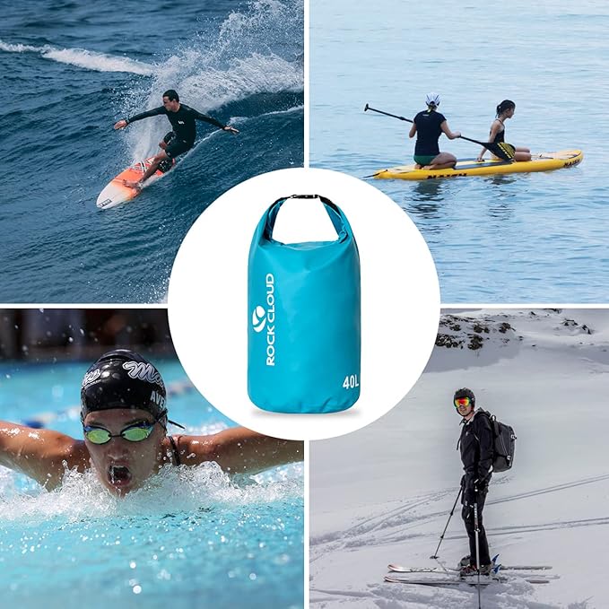 ROCK CLOUD Dry Bag Waterproof 5L Dry Sack for Kayaking Rafting Boating Beach Surfing Swimming Canoe Camping Hiking Fishing Ski