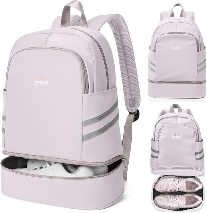coofay Gym Backpack For Women Waterproof Backpack With Shoe Compartment Lightweight Travel Backpack Sports Backpacks Small Gym Bag