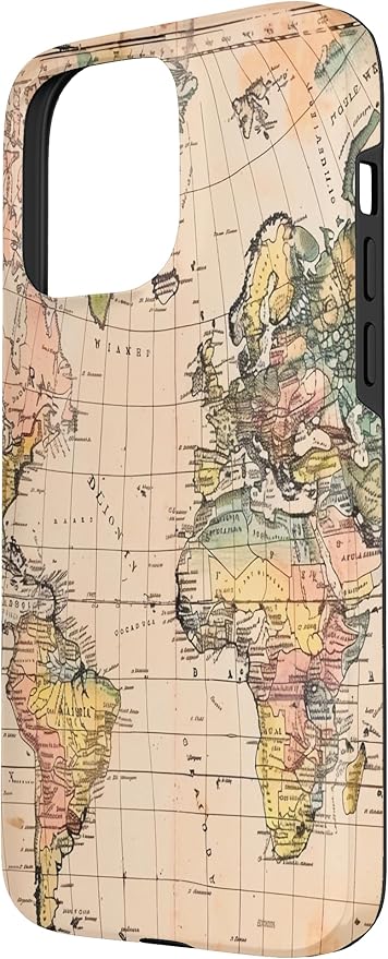 World Map ,Old Map of the World Case for iPhone 15 Pro Max